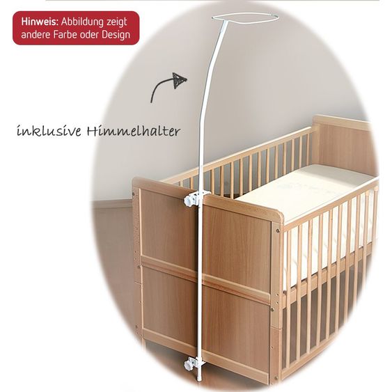 Alvi Komplettbett Jens Buche Weiß 70 x 140 cm - Stars - Beige