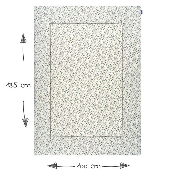 Alvi Krabbeldecke Organic Cotton 100 x 135 cm - Petit Fleurs