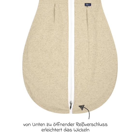 Alvi Kugelschlafsack Mäxchen Light Bio-Baumwolle - Hemp - Nature - Gr. 100 cm