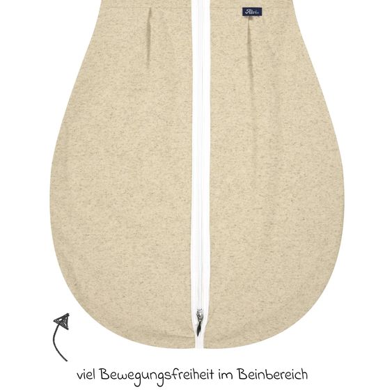 Alvi Kugelschlafsack Mäxchen Light Bio-Baumwolle - Hemp - Nature - Gr. 100 cm