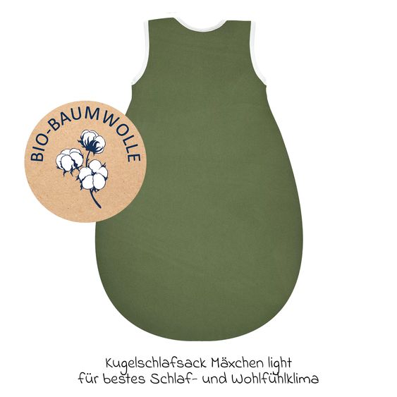 Alvi Kugelschlafsack Mäxchen Light - Felpa Nap - Green - Gr. 90 cm