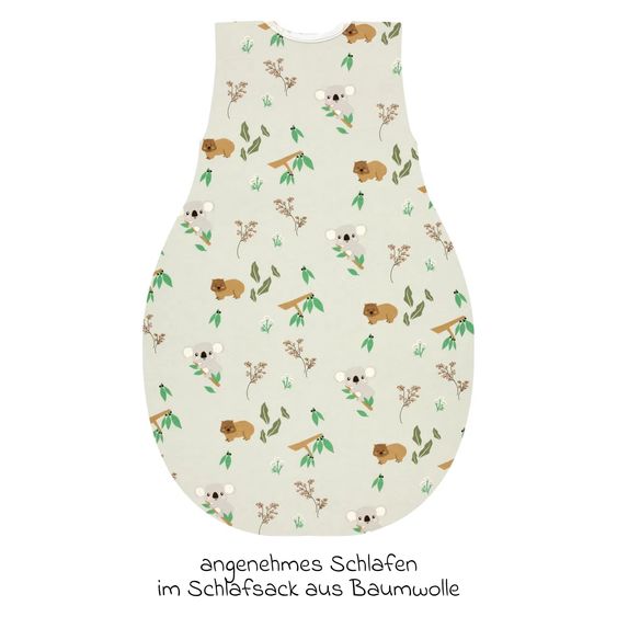Alvi Kugelschlafsack Mäxchen Light - Organic Cotton - Koalas World - Gr. 110 cm