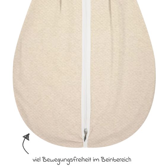 Alvi Kugelschlafsack Mäxchen Light - Special Fabric - Quilt - Nature - Gr. 110 cm
