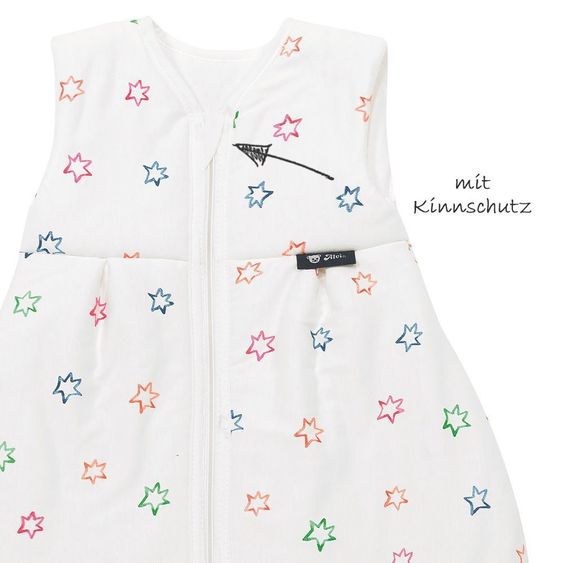 Alvi Kugelschlafsack Mäxchen Thermo - Bunter Stern - Gr. 70 cm