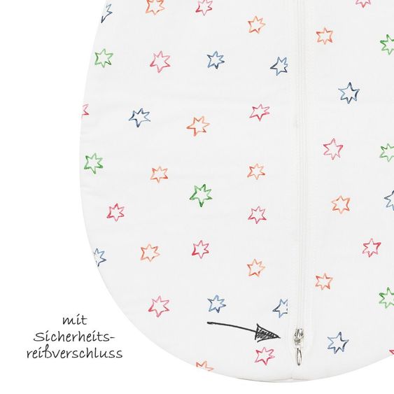 Alvi Sacco a pelo a palline Mäxchen Thermo con braccio - Stella colorata - misura 90 cm