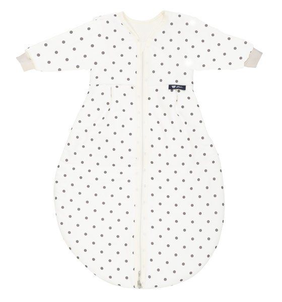 Alvi Kugelschlafsack Mäxchen Thermo mit Arm - Dots Grau - Gr. 70 cm