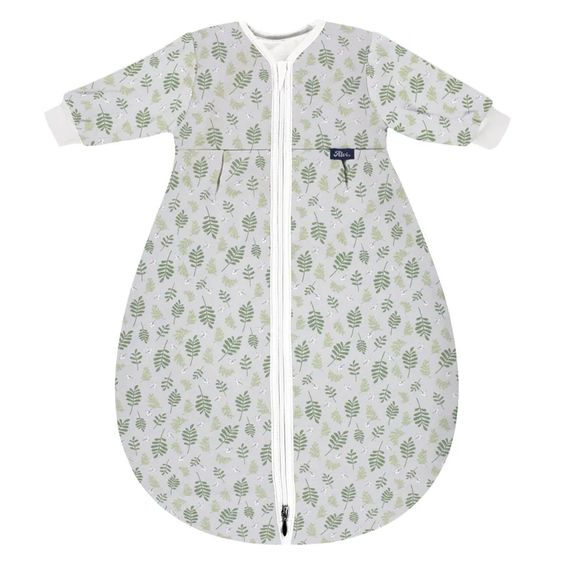 Alvi Kugelschlafsack Mäxchen Thermo mit Arm - Organic Cotton - Drifting Leaves - Gr. 110 cm