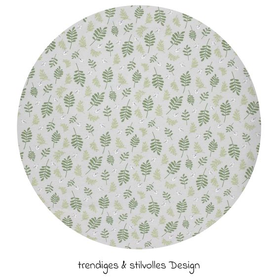 Alvi Kugelschlafsack Mäxchen Thermo mit Arm - Organic Cotton - Drifting Leaves - Gr. 110 cm