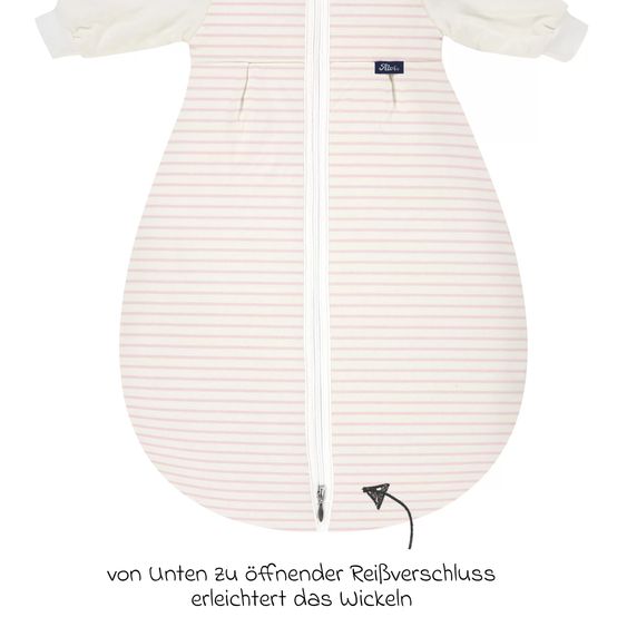 Alvi Kugelschlafsack Mäxchen Thermo mit Arm - Organic Cotton - Ringlets Koala - Rosé - Gr. 110 cm