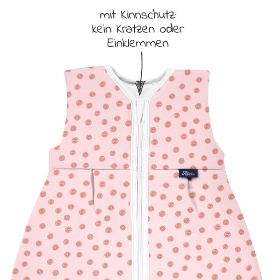 Alvi Kugelschlafsack Mäxchen Thermo Organic Cotton - Curly Dots - Gr. 70 cm