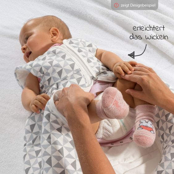 Alvi Sacco a pelo in cotone organico Mäxchen Thermo - Puntini ricci - Misura 90 cm