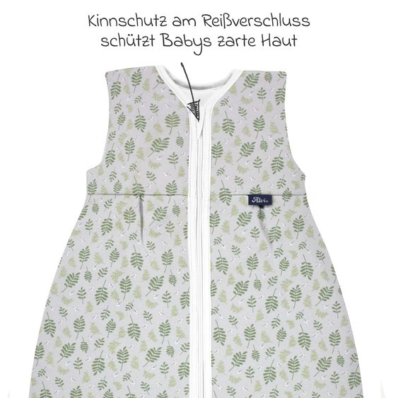 Alvi Kugelschlafsack Mäxchen Thermo - Organic Cotton - Drifting Leaves - Gr. 100 cm