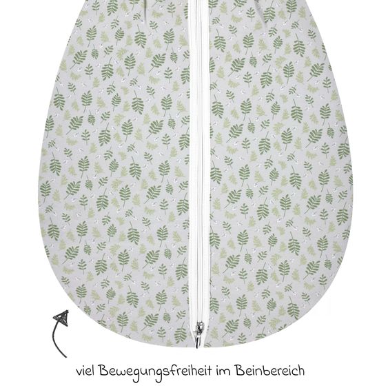 Alvi Kugelschlafsack Mäxchen Thermo - Organic Cotton - Drifting Leaves - Gr. 100 cm