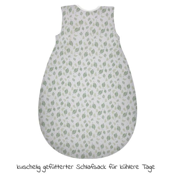 Alvi Kugelschlafsack Mäxchen Thermo Organic Cotton - Drifting Leaves - Gr. 70 cm