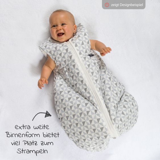 Alvi Kugelschlafsack Mäxchen Thermo Organic Cotton - Drifting Leaves - Gr. 90 cm