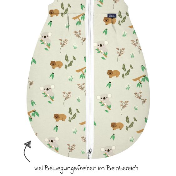 Alvi Kugelschlafsack Mäxchen Thermo Organic Cotton - Koalas World - Gr. 90 cm
