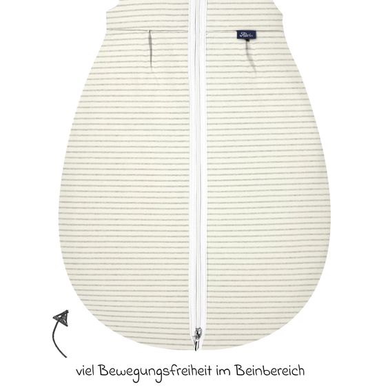 Alvi Kugelschlafsack Mäxchen Thermo Organic Cotton - Ringlets Koala - Gray - Gr. 70 cm