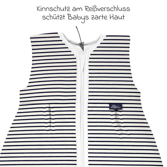 Alvi Kugelschlafsack Mäxchen Thermo Organic Cotton - Ringlets Koala - Navy - Gr. 70 cm