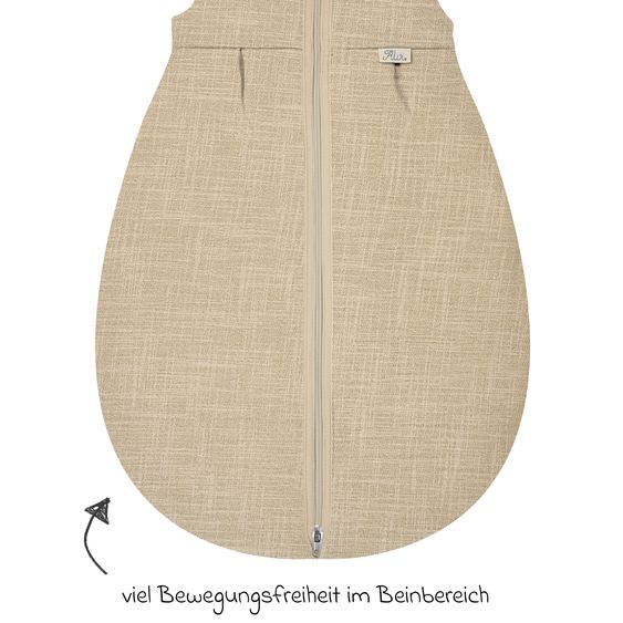 Alvi Kugelschlafsack Mäxchen Thermo - Slub Muslin - Gr. 80 cm
