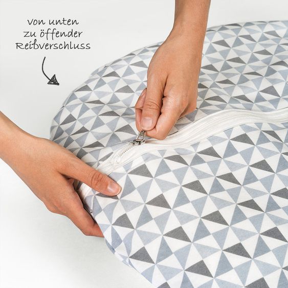 Alvi Kugelschlafsack Mäxchen Thermo - Triangel Silbergrau - Gr. 70 cm