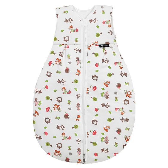 Alvi Kugelschlafsack Mäxchen Thermo - Waldfreunde Weiß - Gr. 70 cm