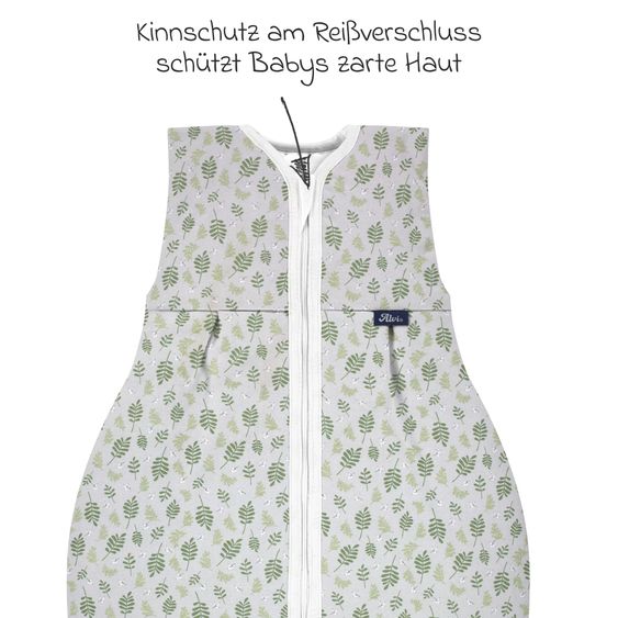Alvi Kugelschlafsack Thermo Organic Cotton - Drifting Leaves - Gr. 80 cm