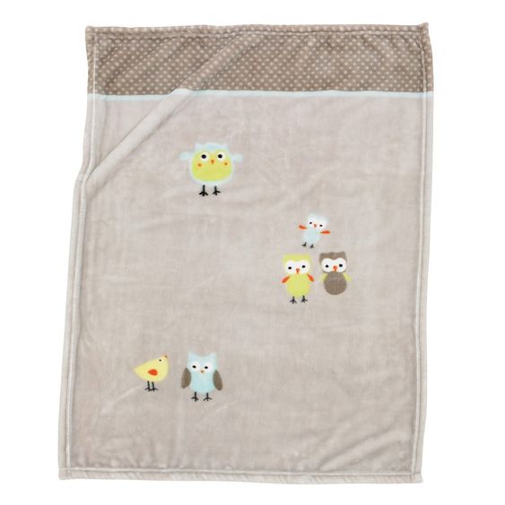 Alvi Coperta di coccole 75 x 100 cm - Uccelli Beige