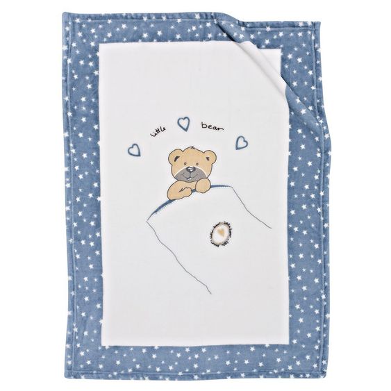 Alvi Coperta di coccole 75 x 100 cm - Orsetto Blu