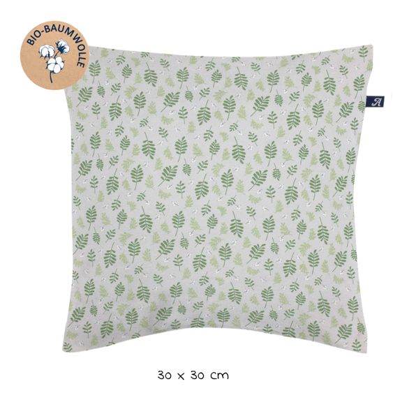 Alvi Kuschelkissen Organic Cotton 30 x 30 cm - Drifting Leaves
