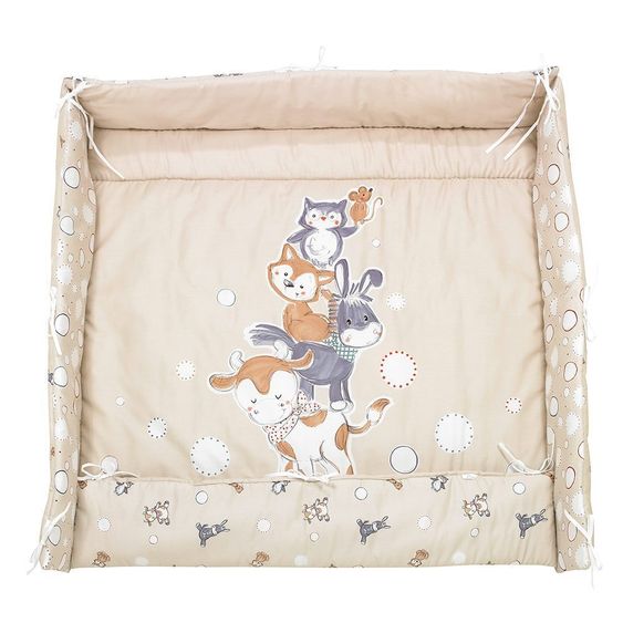 Alvi Laufgittereinlage - Tierpyramide - Beige