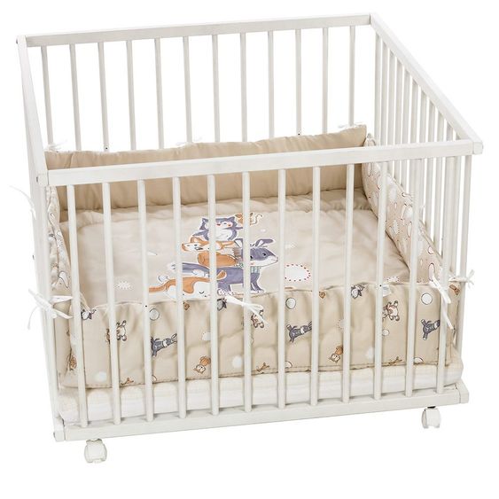 Alvi Laufgittereinlage - Tierpyramide - Beige