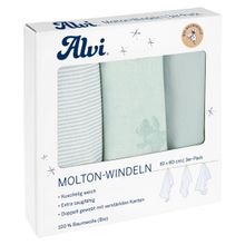 Moltonwindel / Moltontuch 3er Pack - Organic Cotton 80 x 80 cm - Teddy 1961