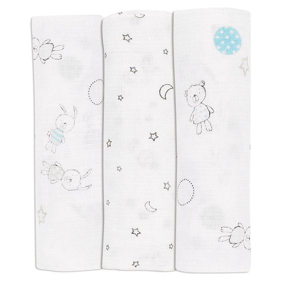 Alvi Pannolino di garza 3 confezioni 80 x 80 cm - Amici Blu
