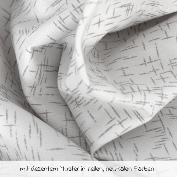 Alvi Reisebettmatratze Komfort - 60 x 120 cm / Höhe 6 cm, strapazierfähig, waschbar, schadstoffgeprüft - Grey Stripes