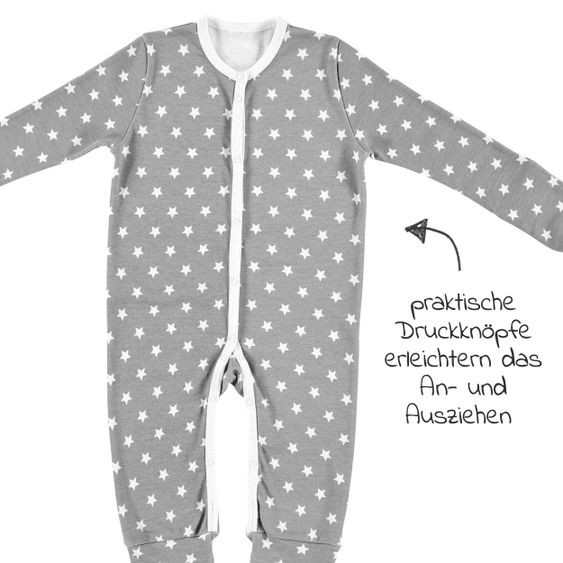 Alvi Schlafanzug Pyjama Organic Cotton - Stars - Gr. 50