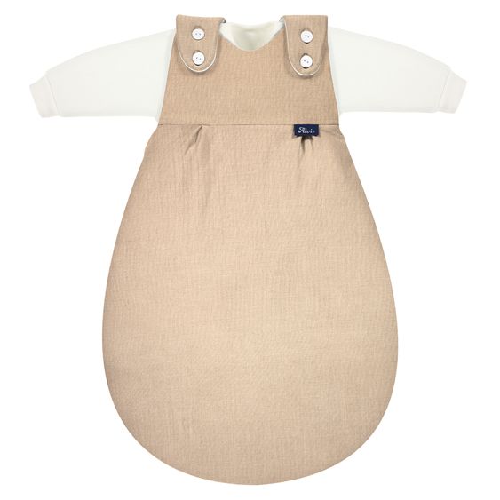 Alvi 2-tlg. Schlafsack Baby-Mäxchen 4 Season Mull - Sand-Beige - Gr. 50/56