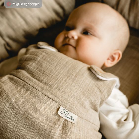 Alvi 2-tlg. Schlafsack Baby-Mäxchen 4 Season Mull - Sand-Beige - Gr. 56/62