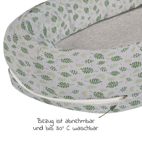 Alvi Schlummer-Nestchen Organic Cotton - Drifting Leaves