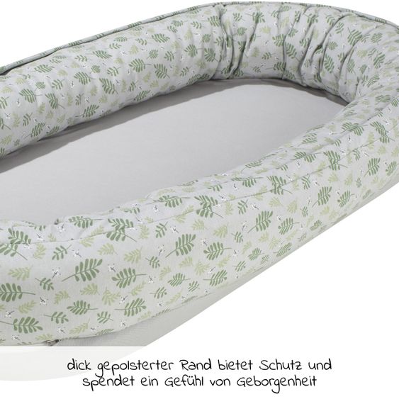 Alvi Schlummer-Nestchen Organic Cotton - Drifting Leaves