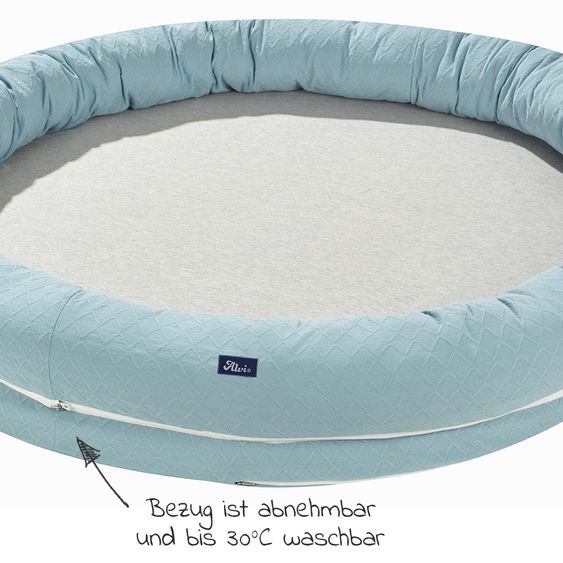 Alvi Schlummer-Nestchen XL Special Fabric - Aqua Diamond