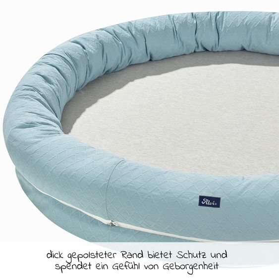 Alvi Schlummer-Nestchen XL Special Fabric - Aqua Diamond