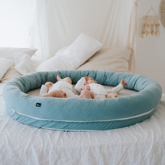 Alvi Schlummer-Nestchen XL Special Fabric - Aqua Diamond