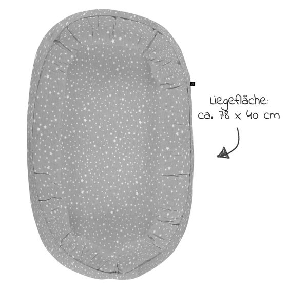 Alvi Schlummer-Nestchen Jersey mit klimaregulierender Kaltschaum-Matratze - Sternenhimmel
