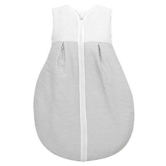 Alvi Sommer-Kugelschlafsack Molton Light - Dots & Stripes Grau - Gr. 70 cm