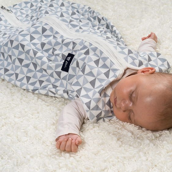 Alvi Sommer Schlafsack Mäxchen Light - Triangel Silbergrau - Gr. 70 cm