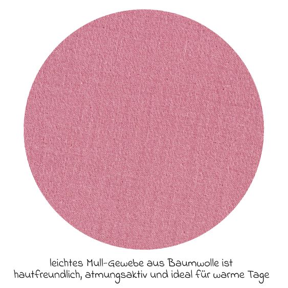 Alvi Sommer-Schlafsack mit Füßen Musselin / Sleep-Overall Light Mull + GRATIS Halstuch - Fox Glove - Gr. 110 cm