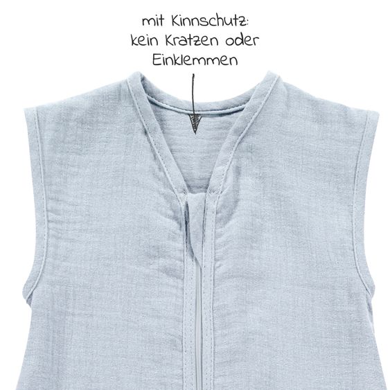 Alvi Sommer-Schlafsack mit Füßen Musselin / Sleep-Overall Light Mull + GRATIS Halstuch - Sky Way - Gr. 110 cm