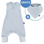 Summer sleeping bag with feet muslin / Sleep-Overall Light Mull + FREE scarf - Sky Way - size 70 cm
