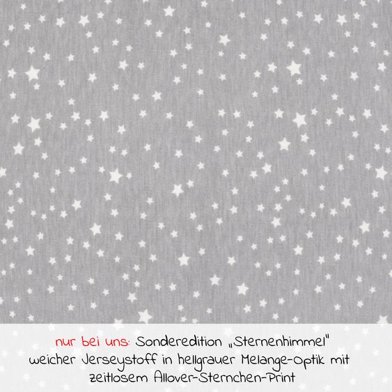 Alvi Summer sleeping bag with feet / Sleep-Overall Light / Jumper + FREE scarf - starry sky - size 100 cm