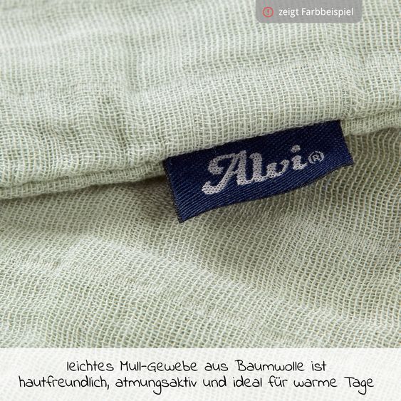 Alvi Sommer-Schlafsack Mull - Cornsilk - Gr. 70